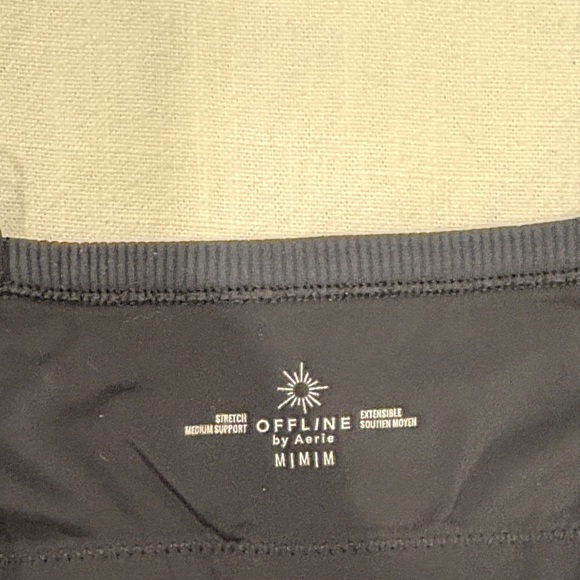 Aerie Black Ribbed Sports Bra - Picture 2 of 3